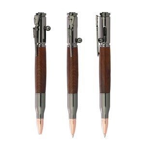 <span class=keywords><strong>Stylo</strong></span> bille en bois personnalisé avec gravure logo pistolet, <span class=keywords><strong>action</strong></span> à verrou, style fusil, avec recharges – Cadeau personnalisé - Product Image 2