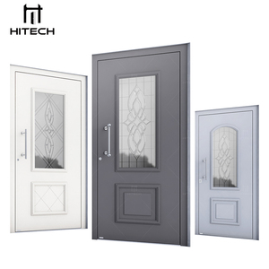 HiTech-US ประตูหน้าบ้านสุดหรูสีดำทองประตูด้านนอกสีดำและสีทองโปรไฟล์อลูมิเนียมหลัก - Product Image 4