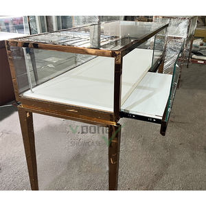 Venta directa de fábrica Vitrina de joyería de vidrio templado Gabinete Tienda Mostrador Accesorios para muebles de joyería - Product Image 3