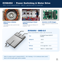 EvolE -100V -6.5A P-Channel Trench MOSFET SMD-0.5 (TO-257) Sakelar Beban Sisi Tinggi Tegangan Tinggi IRF9520N Setara