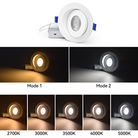 Spot LED orientable 4 pouces 5CCT sélectionnable, inclinable 360°/90°, intensité variable, avec boîtier de jonction, pour éclairage directionnel d'œuvres d'art