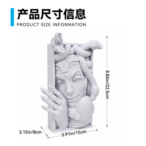 Fermalibri Medusa Incorniciato in ABS Inciso per Decorazioni di Compleanno per Adulti - Product Image 5