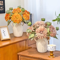 S-0032 Vente en gros de bouquets de fleurs de tournesol haut de gamme faits à la main - Fleurs artificielles de tournesol à toucher naturel, longue durée de vie