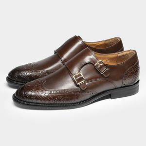 Nuevo Modelo 2026, Zapatos Lefer Estilo Británico - Zapatos Oxford de Vestir de Cuero para Hombre con Punta Redonda Retro y Brocado en Relieve - Product Image 4