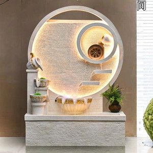 Fontaine murale à rideau d'eau Quanfangyuan 110-230V, décoration intérieure pour salon, salon de thé, bureau, Feng Shui - Product Image 1