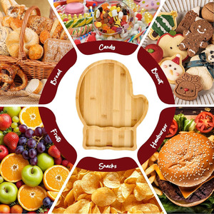 Plateau à charcuterie en forme <span class=keywords><strong>de</strong></span> gant d'hiver <span class=keywords><strong>de</strong></span> Noël, plateau à fromage en bambou amusant, plateau <span class=keywords><strong>de</strong></span> service <span class=keywords><strong>de</strong></span> Noël - Product Image 6