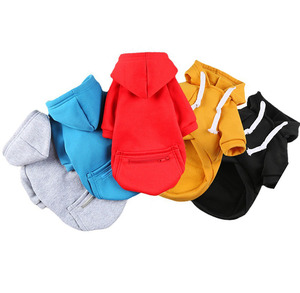 Nuevas Sudaderas con Capucha para Perros, <span class=keywords><strong>de</strong></span> Poliéster, Color Sólido, Personalizadas, con Cierre <span class=keywords><strong>de</strong></span> Cuatro Patas, <span class=keywords><strong>Ropa</strong></span> Cálida para Perros <span class=keywords><strong>de</strong></span> Invierno y Primavera - Product Image 1