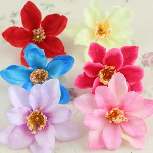 Design moderno decorativo fai da te fiore artificiale 2 strati di teste di boccioli di Sayuri simulazione panno di seta giglio fiori testa - Product Image 6