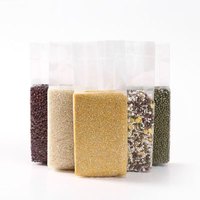 Sacs sous vide personnalisés en nylon transparent recyclable avec soufflet latéral pour l'emballage de briques de riz