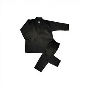 Lightweight Black 100% Cotton Quick Dry Loose Fit Karate Uniforms OEM Service Custom Brand - Product Image 2