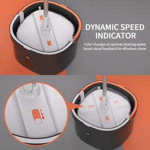 Juego <span class=keywords><strong>de</strong></span> fregona giratoria manos libres OEM/ODM al por mayor con almohadillas <span class=keywords><strong>de</strong></span> microfibra y <span class=keywords><strong>cubo</strong></span> autoescurrible para limpieza comercial <span class=keywords><strong>de</strong></span> suelos - Product Image 5