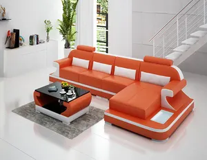 Customizable Upholstery Luxury Genuine Couches U Shaped Modular Modern Living Room Sofa Set Furniture Leather Sectional Sofa
