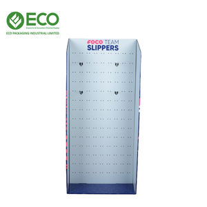 Étagère de présentation en carton de marque ECO personnalisée en usine pour les pantoufles, les chaussures, les chaussettes, les vêtements, les étagères de rangement avec une capacité de 1 kg - Product Image 1