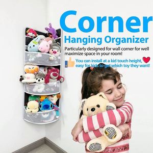 Organisateur suspendu pour chambre de bébé et panier à couches non tissé, sac de rangement suspendu pour porte ou coin, boîte de rangement - Product Image 2