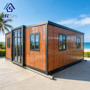 HESHi Modern Container House Wooden Panel 20Ft Prefabricated Expandable Home Rectangle Design Style - Product Image 1