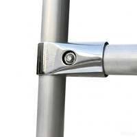 Plateforme roulante industrielle L1+ pour acheteurs, antidérapante, large, en aluminium, avec garde-corps, capacité 330 lbs, portable et pliable pour extérieur