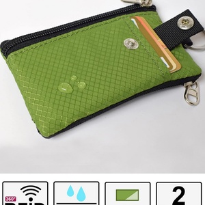 Boshiho Transparent Hanging <b>Rope</b> Key <b>Chain</b> Waterproof Polyester Business Card Gift Holder Solid Color Wristlet Wallet Coin Purse - Product Image 5