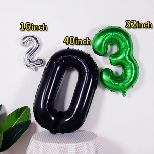 Ballons géants en feuille d'aluminium BLN en gros, ensemble de ballons numérotés de 40 pouces, or, or rose, argent, décorations d'anniversaire - Product Image 2