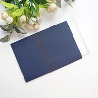 Suite d'invitations de mariage personnalisées avec dorure à chaud, pochettes, sceau de cire, cordon doré et insert en acrylique pour la papeterie de cérémonie de mariage