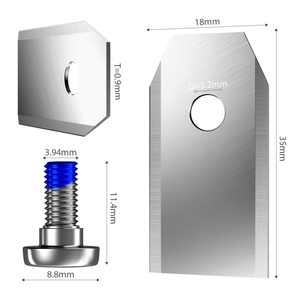 Lame de tondeuse robotisée en acier inoxydable 35*18*0.9mm compatible avec les lames de robot tondeuse Segway Navimow, lames ECOVACS Goat - Product Image 1