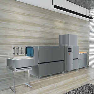Laveuse de vaisselle professionnelle autonome en acier inoxydable à cuve unique avec convoyeur pour restaurants et hôtels, capacité 16 services - Product Image 5