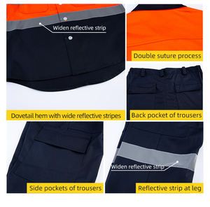 Abbigliamento <span class=keywords><strong>da</strong></span> <span class=keywords><strong>lavoro</strong></span> personalizzato Hi Vis pantaloni <span class=keywords><strong>da</strong></span> <span class=keywords><strong>donna</strong></span> e <span class=keywords><strong>da</strong></span> uomo in puro cotone resistente all'usura abiti <span class=keywords><strong>da</strong></span> <span class=keywords><strong>lavoro</strong></span> <span class=keywords><strong>da</strong></span> minatore di carbone - Product Image 6