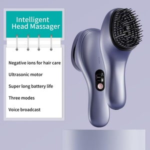 Peine de Masaje Capilar con Luz Roja, Función de Voz Inteligente, Peine Eléctrico para Masaje de Cabeza de Uso Doméstico, Masajeador de Cuero Cabelludo - Product Image 1