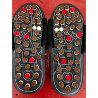 Chaussures de massage des pieds de style japonais, pantoufles de massage rotatives d'acupression pour le bien-être et la santé des pieds