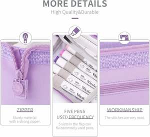 Large Capacity Fabric Pencil Case Pen Bag Office School Adult for Teen Girl Boy <b>Men</b> Women Cosmetic <b>Pouch</b> Promotional Silk Screen - Product Image 4
