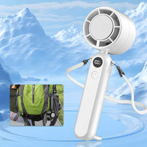 Ventiladores recargables de 2000mAh y ventilador de mano de refrigeración, ventilador <span class=keywords><strong>Turbo</strong></span> de refrigeración de aire portátil eléctrico de alta velocidad para exteriores - Product Image 6