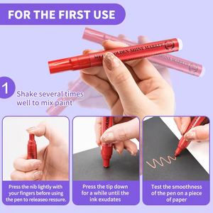 Marcadores Metálicos con Punta de 3.0 mm, 12 Colores, con Acabado Dorado, para Pintura DIY - Product Image 4
