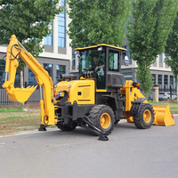 Livraison gratuite, chargeuse-pelleteuse 4x4 à direction sur 4 roues, chargeuse-pelleteuse 10-20, nouvelle chargeuse-pelleteuse compacte et petite avec accessoires