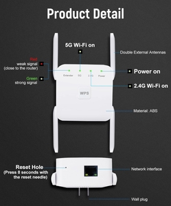 5G Wireless <span class=keywords><strong>WiFi</strong></span> Del Ripetitore <span class=keywords><strong>WiFi</strong></span> Amplificatore 2.4G 5Ghz Wi-Fi Booster 300Mbps 1200Mbps 5ghz A Lungo gamma di Segnale <span class=keywords><strong>WiFi</strong></span> <span class=keywords><strong>Extender</strong></span> - Product Image 4
