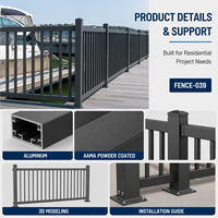Panneaux de clôture en aluminium à rail vertical, revêtement poudré anti-UV, robustes et de qualité supérieure, pour terrasse de villa et jardin en bord de mer