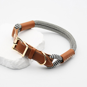Ensemble collier et laisse pour <span class=keywords><strong>chien</strong></span> <span class=keywords><strong>BioThane</strong></span>, cuir végétalien, imperméable, inodore, durable et résistant pour grands chiens - Product Image 2