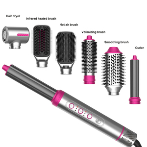 7 En 1 Hot Air Styler Negativo Iónico BLDC motor Multi Hair Styler infrarrojo Secador de pelo Cepillo con rizador de aire automático - Product Image 2