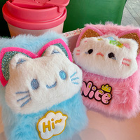 Bloc-notes en peluche chaton mignon pour enfants et étudiants, cadeau créatif, doux et adorable
