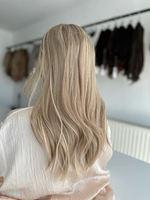 Perruque Lace Front en Cheveux Européens Vierges Ondulés Naturels, avec Doublure en Soie, Sans Colle, à Petits Nœuds, pour Femmes Souffrant de Perte de Cheveux