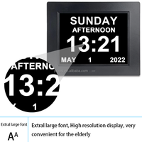 2024 Pros 8 Zoll Digitaler Kalender Wecker Mit Tag Datum Monat Jahr Temperatur Wand- und Tischuhr für Senioren Demenz Alzheimer