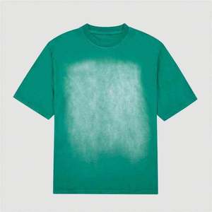 Camisetas OEM de manga corta con cuello redondo y dobladillo inferior, estilo vintage desgastado por el sol, lavado ácido, de talla grande, para hombre, tendencia 2025, marca privada - Product Image 3