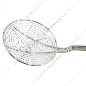 7 "سلك حلزوني مقشدة الفولاذ المقاوم للصدأ العنكبوت مصفاة المطبخ الطبخ مصفاة القلي العنكبوت مقشدة مغرفة - Product Image 5