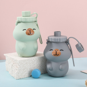 Botella de Agua Plegable de Silicona para Niños - Botella Deportiva Infantil con Diseño de Dibujos Animados - Product Image 1