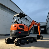 Excavator Kompak Model Terbaru 2026, 2 Ton 3.5 Ton, Track Karet, Dilengkapi Bucket Thumb, Mesin Pertanian