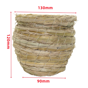 Nido de Pájaro de Paja Tejido a Mano, Jaula de Hierba Tejida para Hámster, Paloma, Loro, Casa para Pájaros Transpirable y Cálida, Suministros para Cría de Animales - Product Image 2
