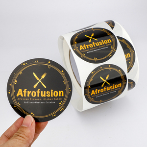 Etiquetas Adhesivas Personalizadas con Logotipo, Etiquetas Redondas de Papel Vinilo, Impresión de Etiquetas Adhesivas Impermeables en Rollo - Product Image 1