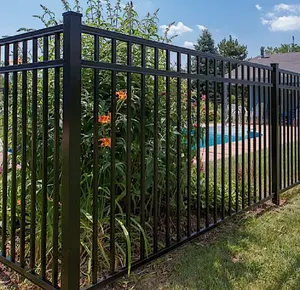 WP-ALF002环保设计最便宜的铝池围栏面板花园边界围栏