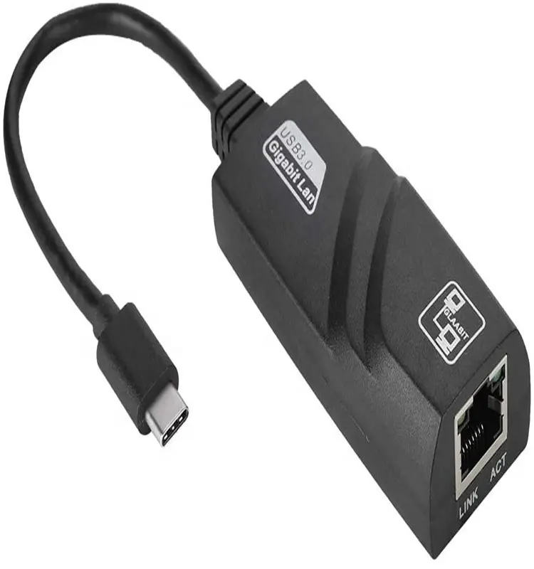 USB ağ adaptörü, süper hızlı Gigabit ağ dönüştürücü tip-c Gigabit Ethernet ağ adaptörü