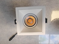 Anneau de finition encastré réglable pour downlight avec bord biseauté, plaque frontale pour plafonnier LED COB GU10, blanc/noir