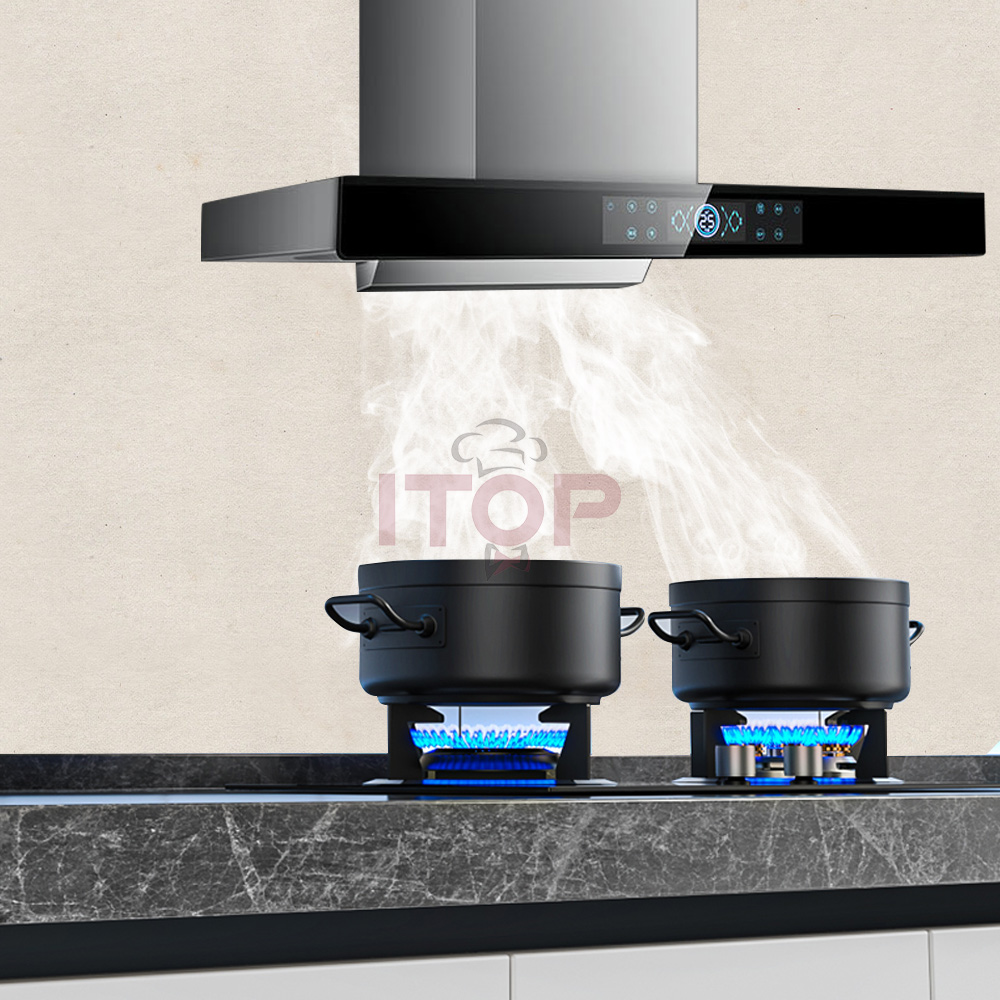 island range hood black