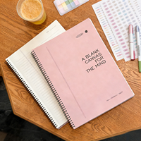 Carnet à spirales A5 personnalisé en gros, couverture rigide imperméable, 100 feuilles, agenda hebdomadaire pour étudiants et usage professionnel - Cadeau